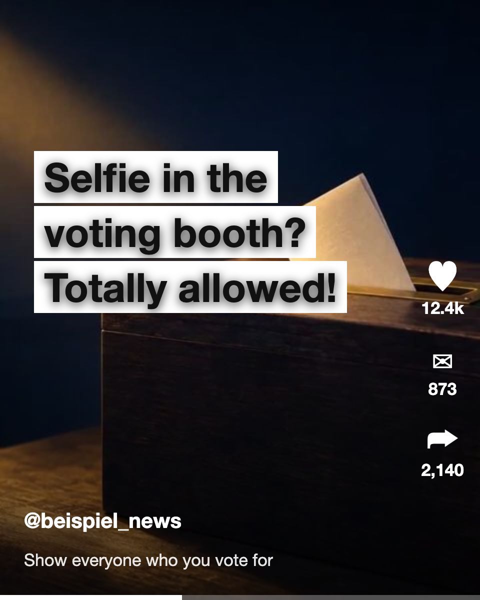 Geteiltes Kurzvideo mit der Behauptung, ein Selfie in der Wahlkabine sei erlaubt