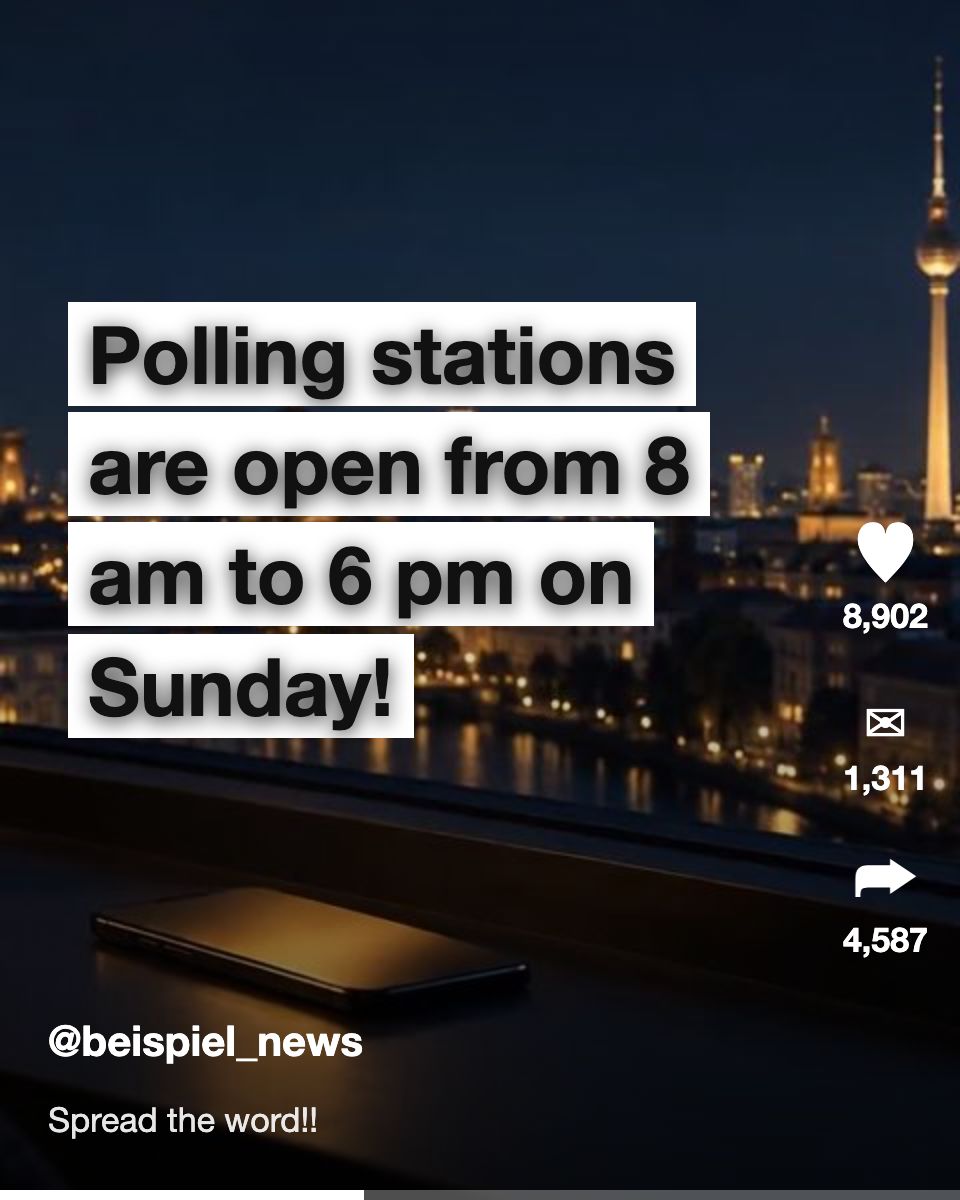 Geteiltes Kurzvideo mit der Behauptung, die Wahllokale seien am Sonntag von 8 bis 18 Uhr geöffnet